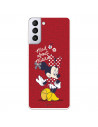 Funda para Samsung Galaxy S21 Plus Oficial de Disney Minnie Mad About - Clásicos Disney