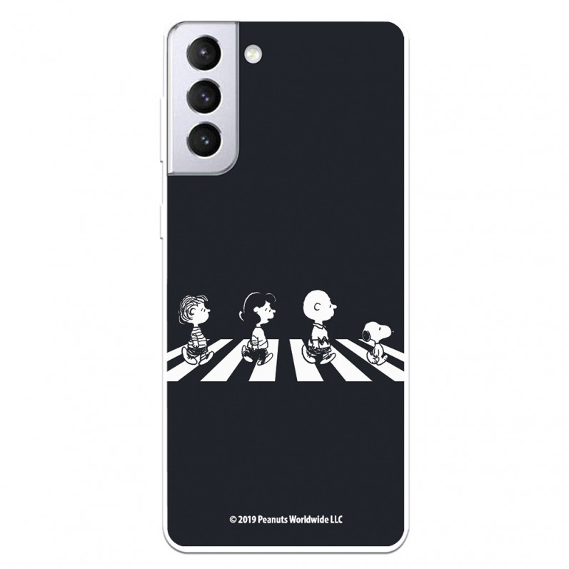 Funda para Samsung Galaxy S21 Plus Oficial de Peanuts Personajes Beatles - Snoopy