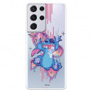 Funda para Samsung Galaxy S21 Ultra Oficial de Disney Stitch Graffiti - Lilo & Stitch