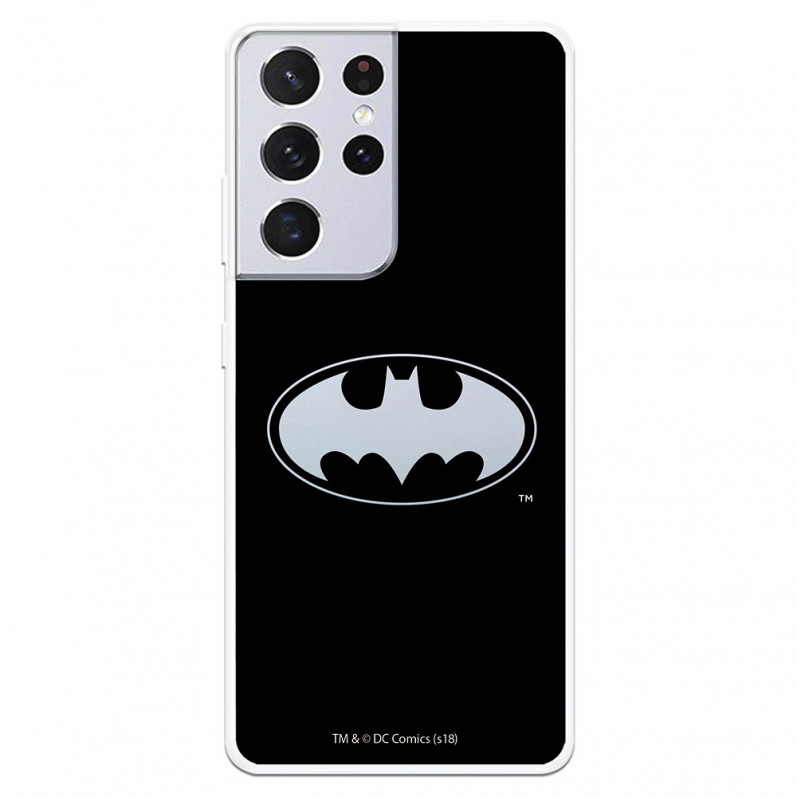 Funda para Samsung Galaxy S21 Ultra Oficial de DC Comics Batman Logo Transparente - DC Comics