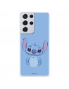 Funda para Samsung Galaxy S21 Ultra Oficial de Disney Stitch Azul - Lilo & Stitch