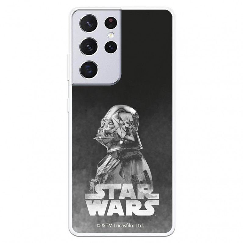 Funda para Samsung Galaxy S21 Ultra Oficial de Star Wars Darth Vader Fondo negro - Star Wars