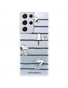 Funda para Samsung Galaxy S21 Ultra Oficial de Peanuts Snoopy rayas - Snoopy