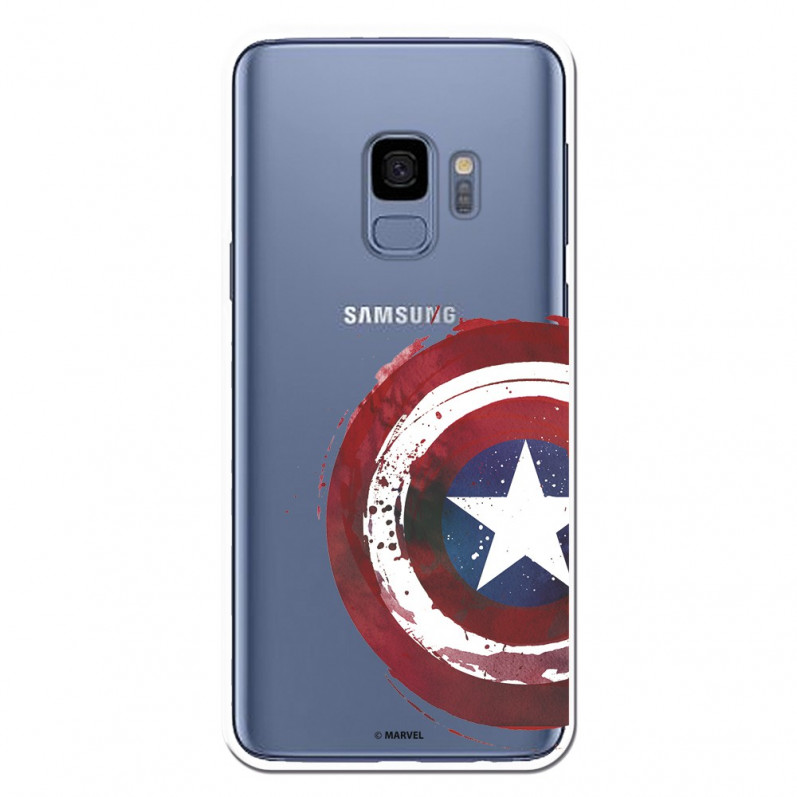 Carcasa Oficial Escudo Capitan America para Samsung Galaxy S9- La Casa de las Carcasas