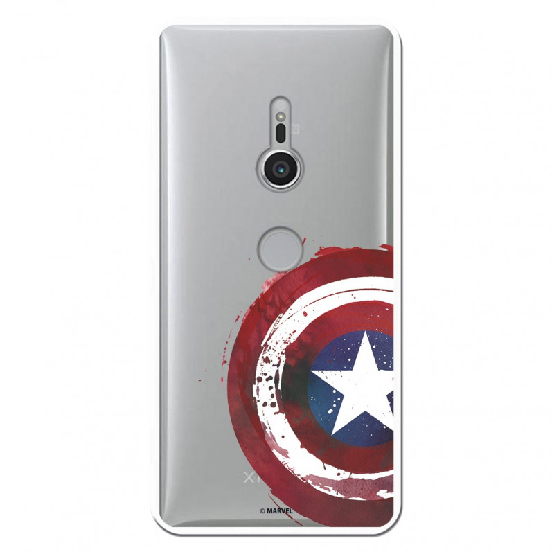 Carcasa Oficial Escudo Capitan America para Sony Xperia XZ2- La Casa de las Carcasas