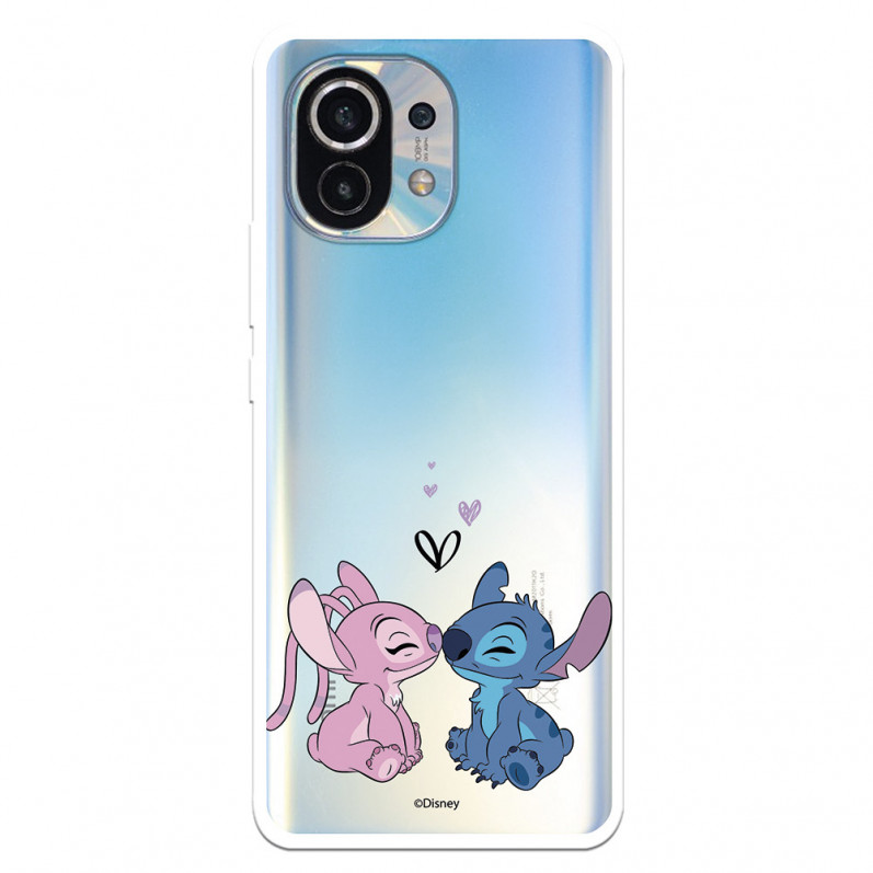 Funda para Xiaomi Mi 11 Oficial de Disney Angel & Stitch Beso - Lilo & Stitch