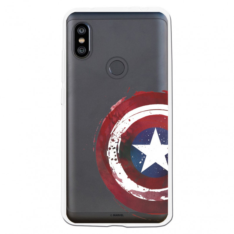 Carcasa Oficial Escudo Capitan America para Xiaomi Redmi Note 6 - La Casa de las Carcasas