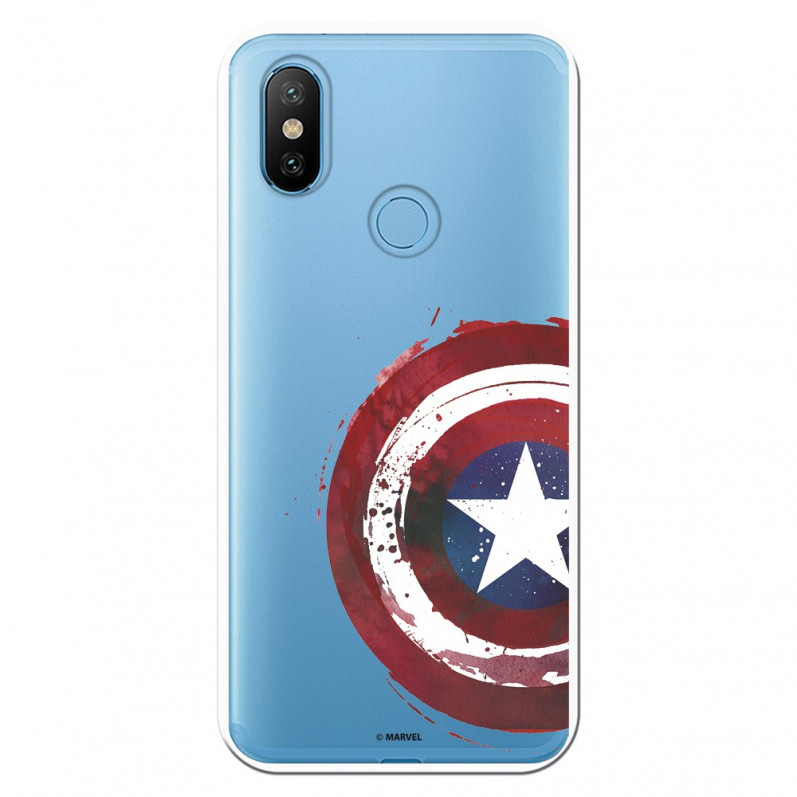 Carcasa Oficial Escudo Capitan America para Xiaomi Mi A2 - La Casa de las Carcasas