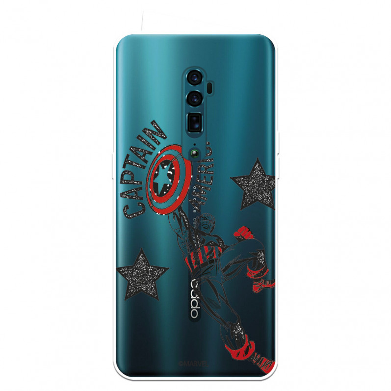 Funda para Oppo Reno 10 X Zoom Oficial de Marvel Capitán América Red Transparente - Marvel