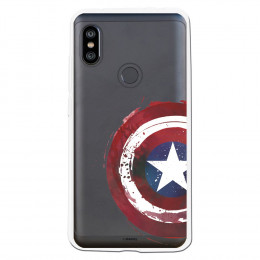 Carcasa Oficial Escudo Capitan America para Xiaomi Redmi Note 6 Pro- La Casa de las Carcasas