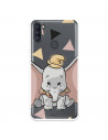 Funda para Samsung Galaxy M11 Oficial de Disney Dumbo Silueta Transparente - Dumbo