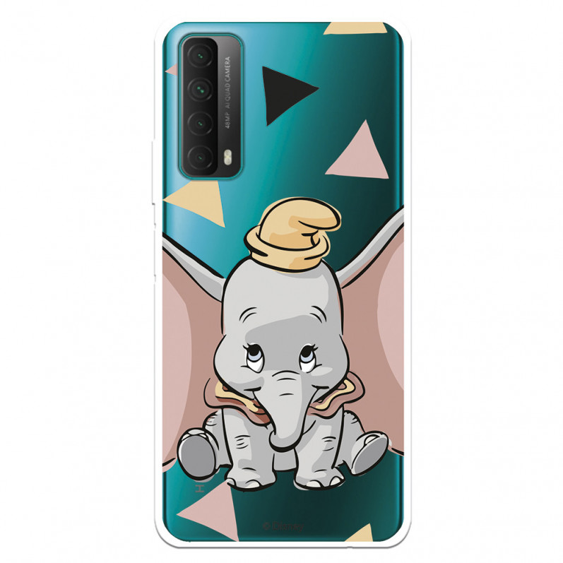 Funda para Huawei P Smart 2021 Oficial de Disney Dumbo Silueta Transparente - Dumbo