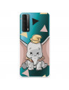 Funda para Huawei P Smart 2021 Oficial de Disney Dumbo Silueta Transparente - Dumbo