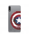 Funda para LG K22 Oficial de Marvel Capitán América Escudo Transparente - Marvel