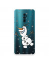 Funda para Oppo Reno 10 X Zoom Oficial de Disney Olaf Transparente - Frozen