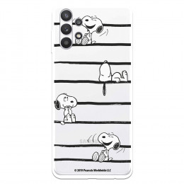 Funda para Samsung Galaxy A32 5G Oficial de Peanuts Snoopy rayas - Snoopy