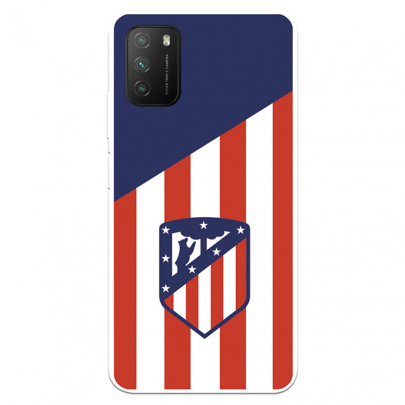 Xiaomi Pouzdro pro Poco M3 Atleti Atletico Background Shield - Oficiální licence Atletico de Madrid