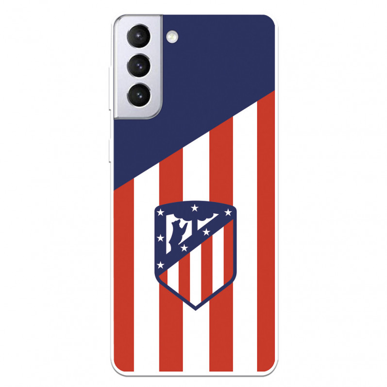 Případ pro Samsung Galaxy S21 Plus atleti Atletico Background Shield - Oficiální licence Atlético de Madrid