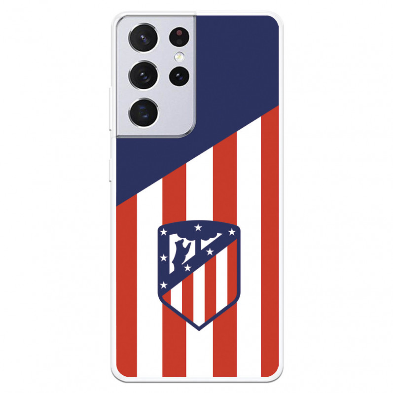 Případ pro Samsung Galaxy S21 Ultra atleti Atletico Background Shield - Oficiální licence Atlético de Madrid