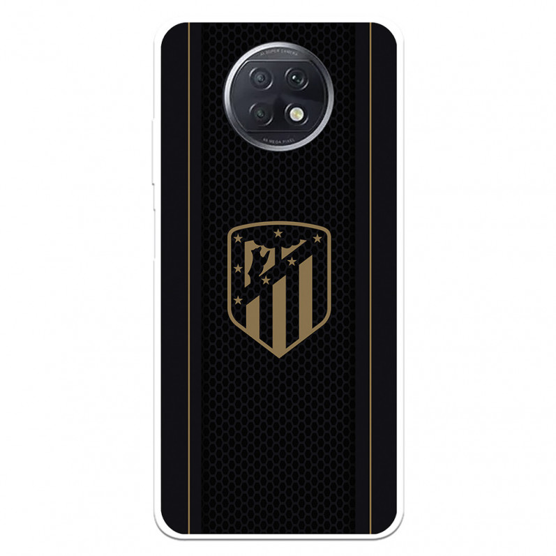 Xiaomi Atleti Redmi Note 9T Gold Shield Black Background - Oficiální licencované pouzdro Atletico de Madrid pro