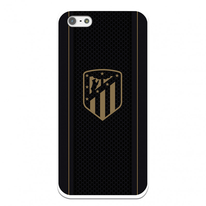 Případ pro iPhone SE 2016 atleti Golden Shield Black Background - Oficiální licence Atletico de Madrid