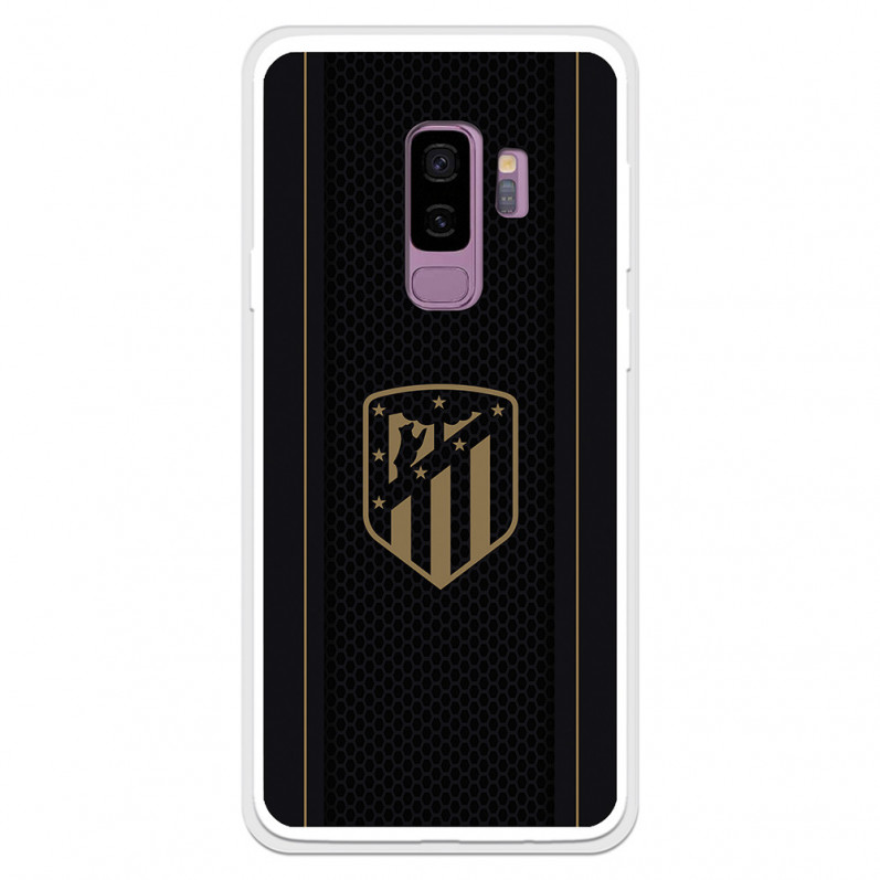 Případ pro Samsung Galaxy S9 Plus atleti Golden Shield Black Background - Oficiální licence Atletico de Madrid