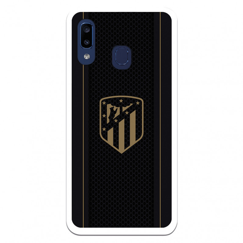 Samsung Atleti Galaxy A20E Gold Shield Black Background - Oficiální licence Atletico de Madrid pro Galaxy A20E