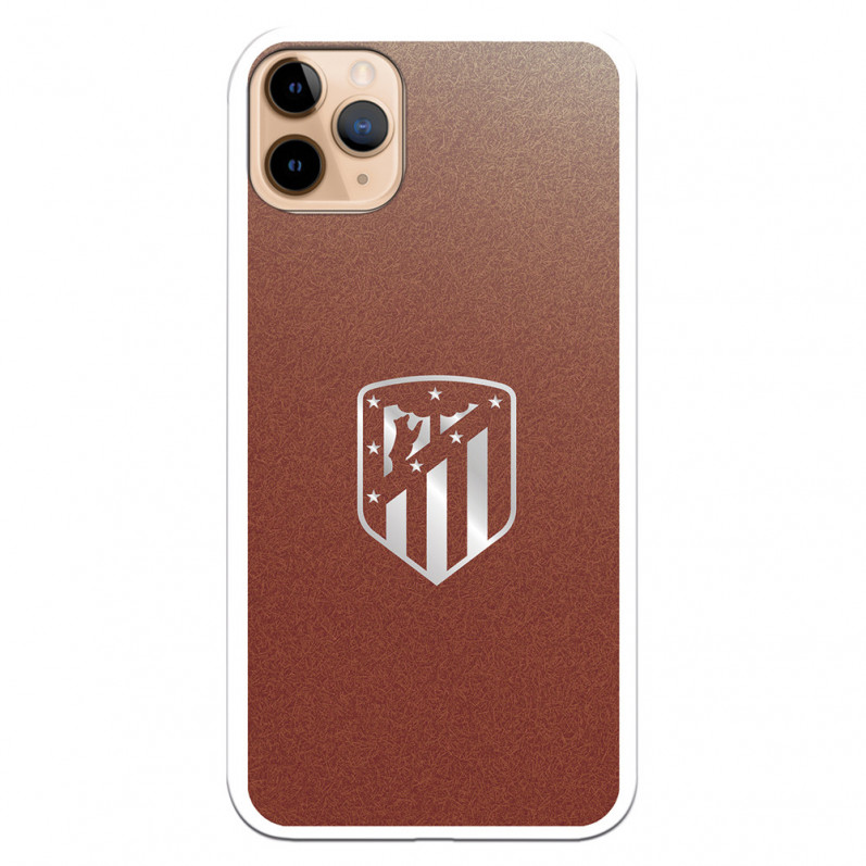 Případ pro iPhone 11 Pro Max stříbrné pozadí štítu Atleti - oficiální licence Atletico de Madrid