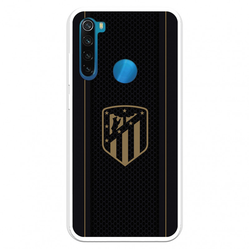 Xiaomi Atleti Redmi Note 8 Gold Shield Black Background - oficiální licence Atletico de Madrid