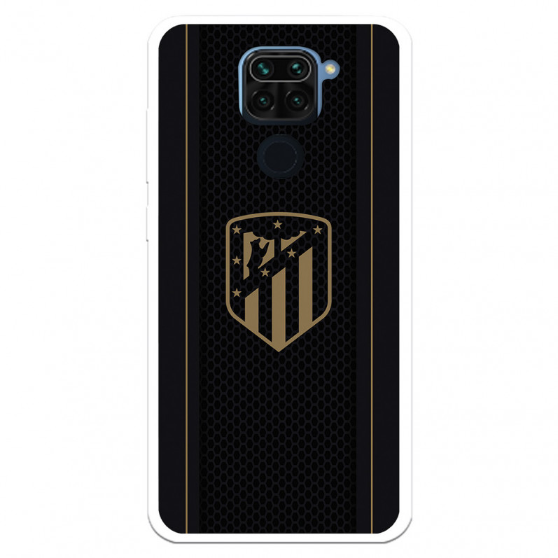 Xiaomi Atleti Redmi Note 9 Gold Shield Black Background - Oficiální licence Atletico de Madrid -