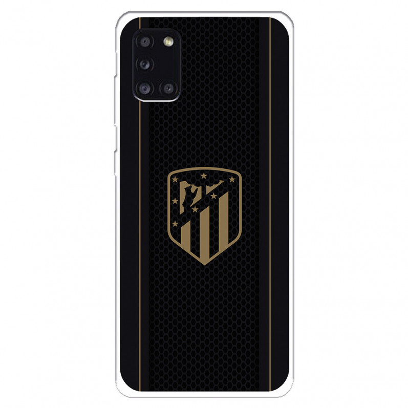 Případ pro Samsung Galaxy A31 atleti Golden Shield Black Background - Oficiální licence Atletico de Madrid