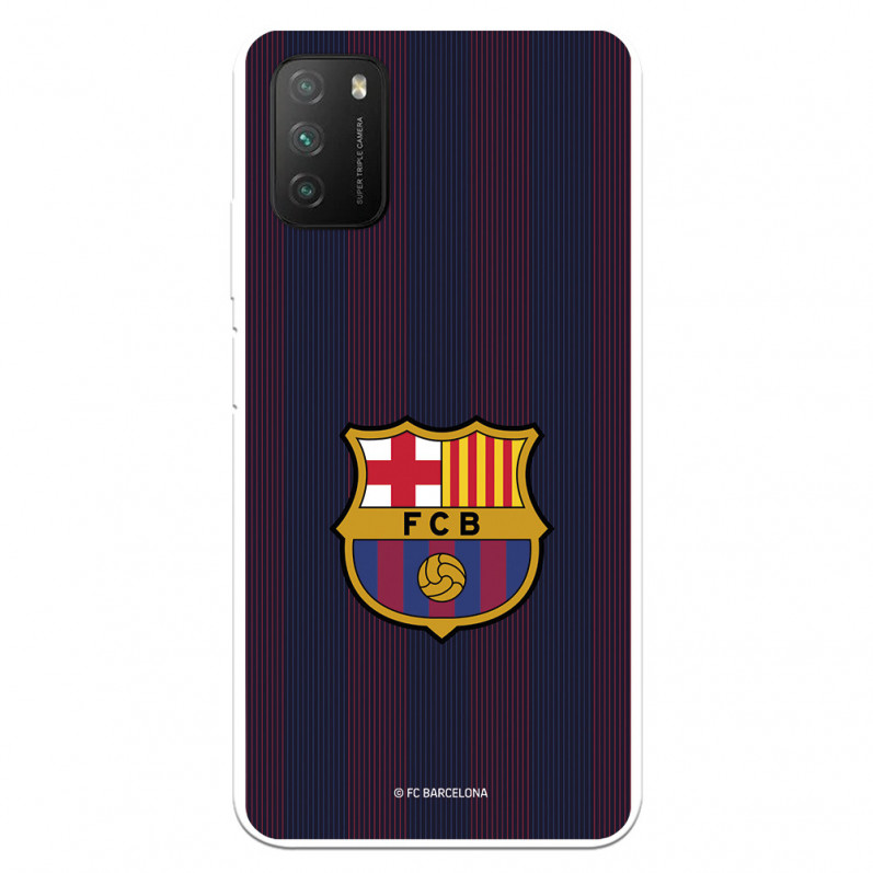 Xiaomi Obal na Barcelona Poco M3 Blaugrana Stripes - Oficiální licence FC Barcelona