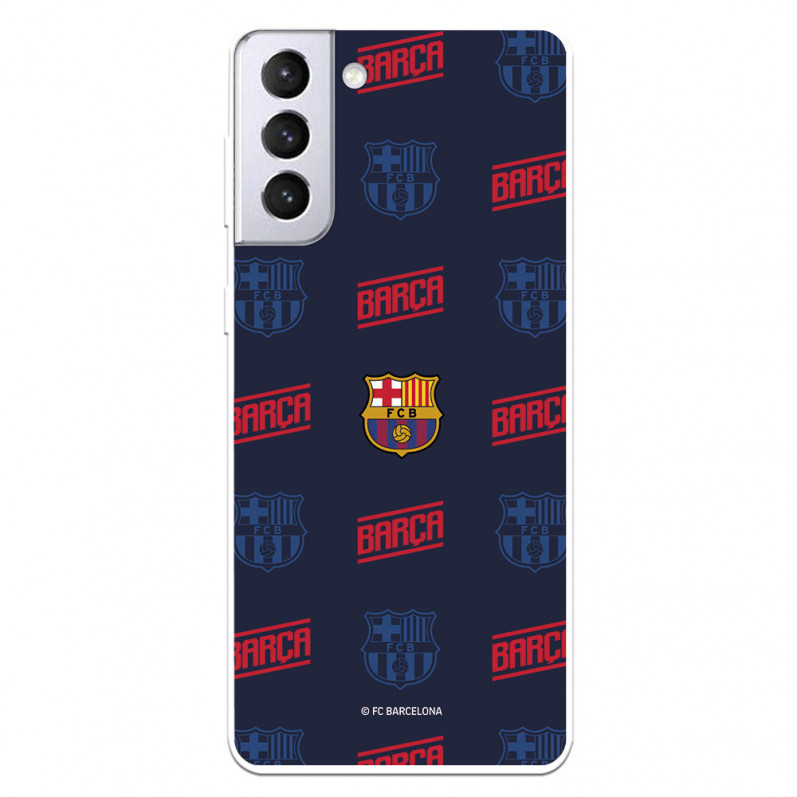 Kryt pro Samsung Galaxy S21 Plus erb Barcelony Červený a modrý vzor - oficiální licence FC Barcelona