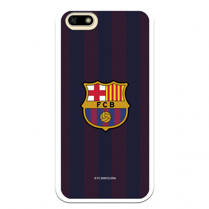 Huawei Pouzdro Barcelona Y5 2018 Blue and Blue Stripes pro - Oficiální licence FC Barcelona