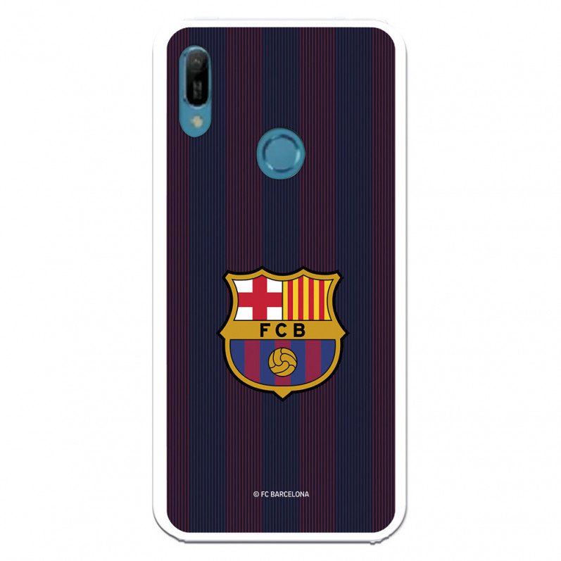 Huawei Pouzdro Barcelona Y6 2019 Blue and Blue Stripes pro - Oficiální licence FC Barcelona