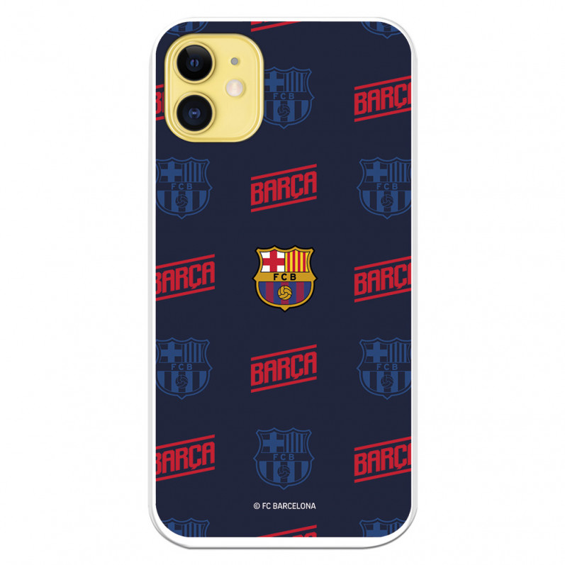 iPhone 11 Erb Barcelony Červený a modrý vzor - oficiální licence FC Barcelona