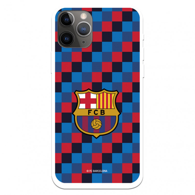 Případ pro iPhone 11 Pro barcelona Shield Plaid Background - oficiální licence FC Barcelona