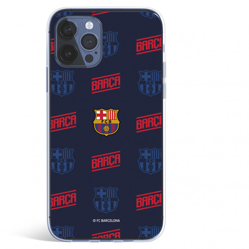 iPhone 12 Erb Barcelony Červený a modrý vzor - oficiální licence FC Barcelona