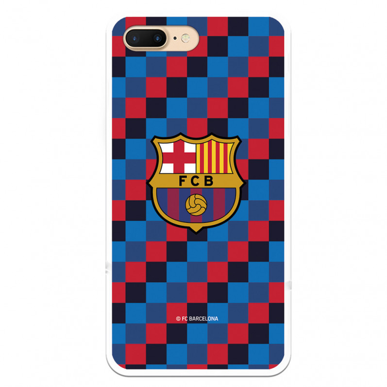 Případ pro iPhone 7 Plus barcelona Shield Plaid Background - oficiální licence FC Barcelona