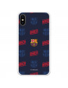 iPhone X Erb Barcelony Červený a modrý vzor - oficiální licence FC Barcelona