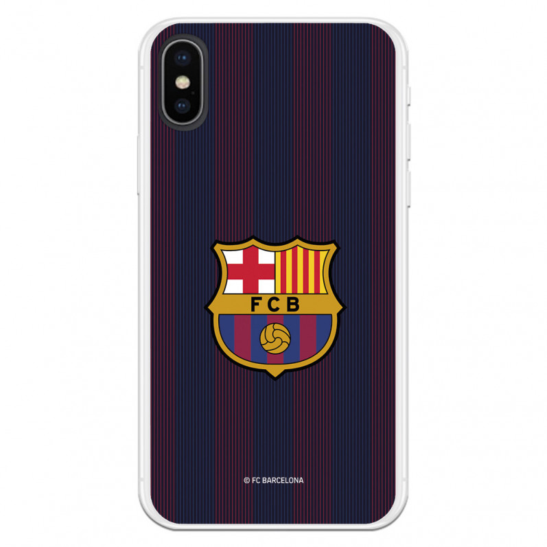 iPhone X Barcelona Blaugrana Stripes Cover for - Oficiální licence FC Barcelona