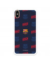 Kryt pro iPhone XS Max erb Barcelony Červený a modrý vzor - oficiální licence FC Barcelona