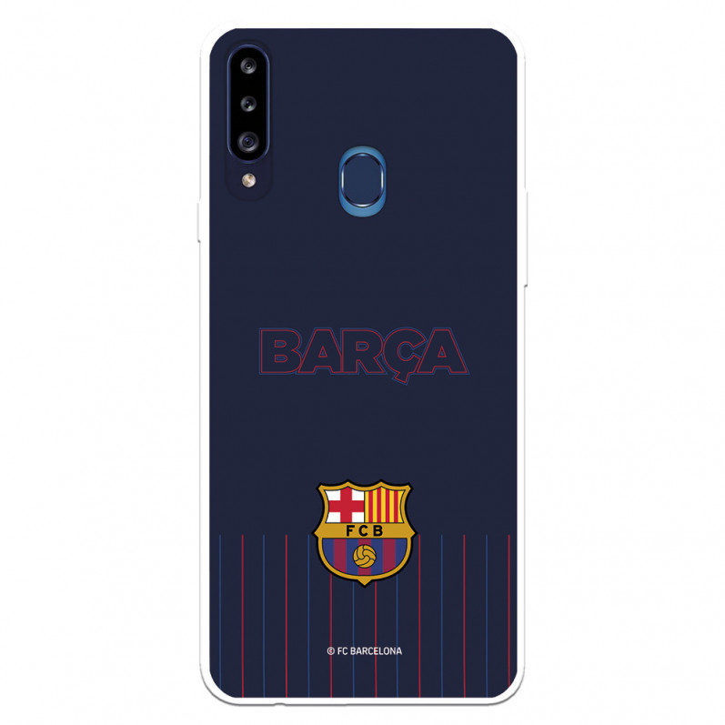 Samsung Barcelona Barsa Galaxy A20S Pouzdro pro Barcelona Galaxy A20S Blue Background - Oficiální licence FC Barcelona