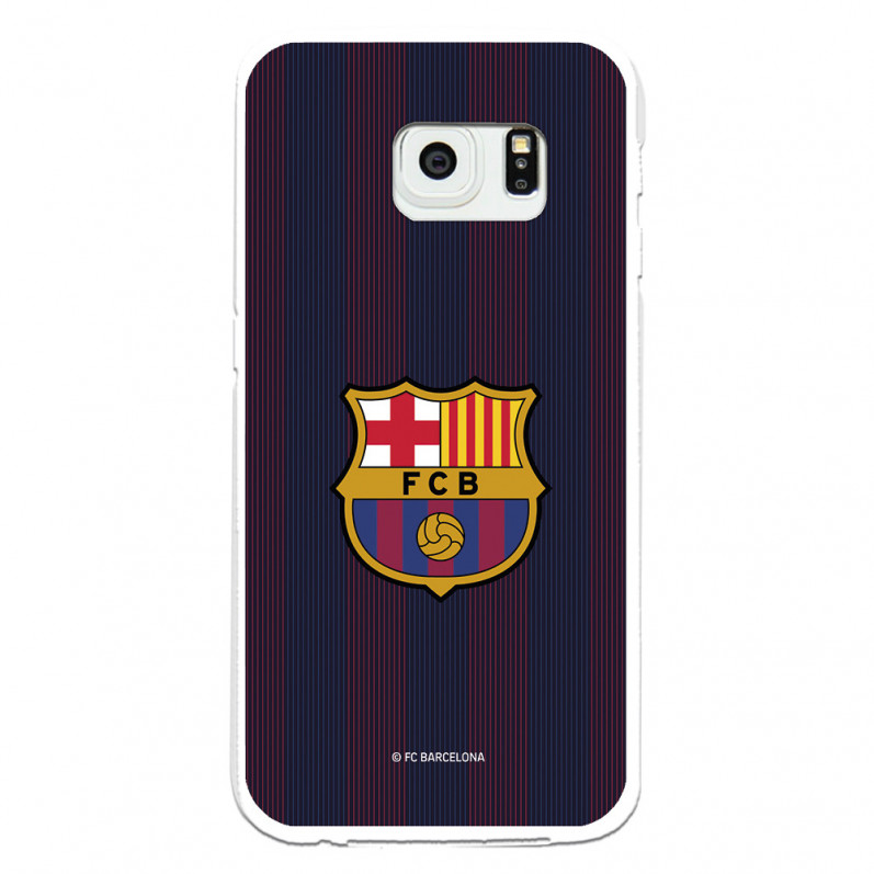 Kryt pro Samsung Galaxy S6 Edge barcelona Blaugrana Stripes - Oficiální licence FC Barcelona