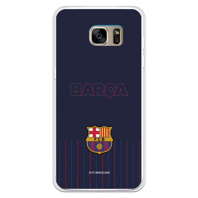 Kryt pro Samsung Galaxy S7 Edge barcelona Barsa Blue Background - Oficiální licence FC Barcelona