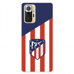 Funda para Xiaomi Redmi Note 10 Pro del Atleti Escudo Fondo Atletico - Licencia Oficial Atlético de Madrid