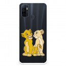 Funda para Oppo A53 Oficial de Disney Simba y Nala Silueta - El Rey León