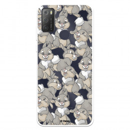 Funda para Alcatel 1S 2021 Oficial de Disney Tambor Patrones - Bambi