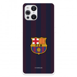 Funda para Oppo Find X3 Pro del Barcelona Rayas Blaugrana - Licencia Oficial FC Barcelona