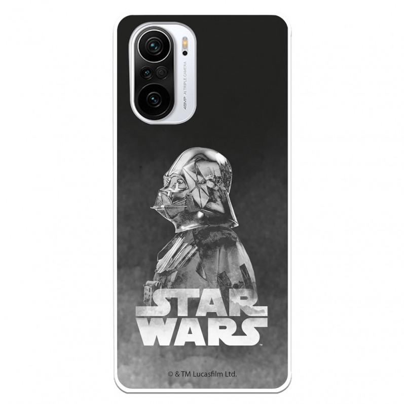 Funda para Xiaomi Poco F3 Oficial de Star Wars Darth Vader Fondo negro - Star Wars